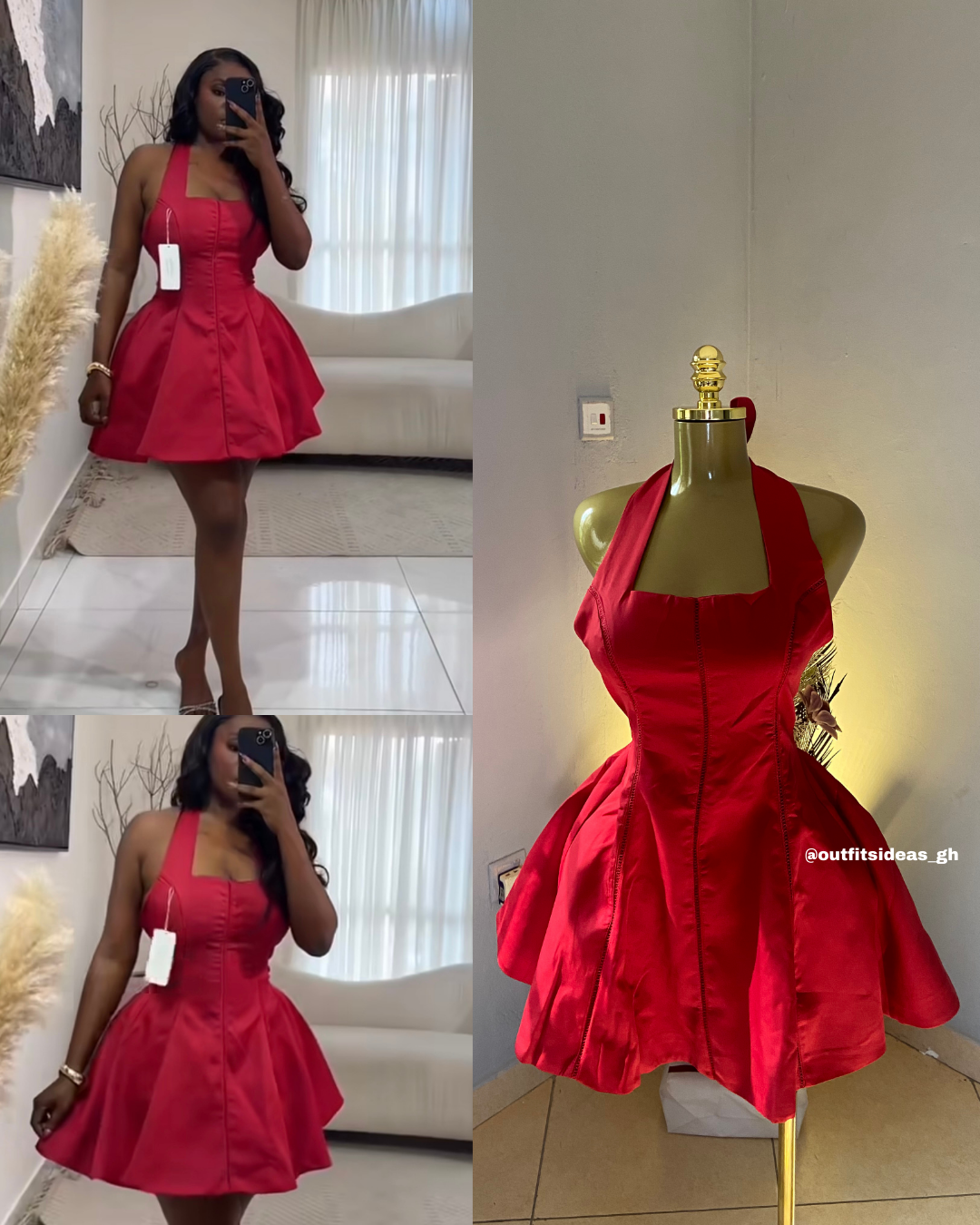 Elegant Halter Neck Short Dress