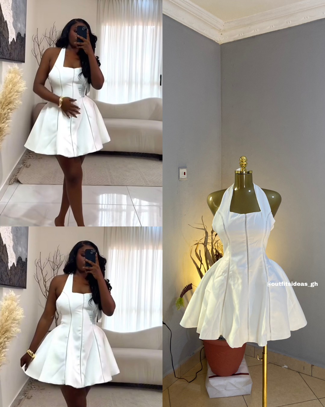 Elegant Halter Short Dress