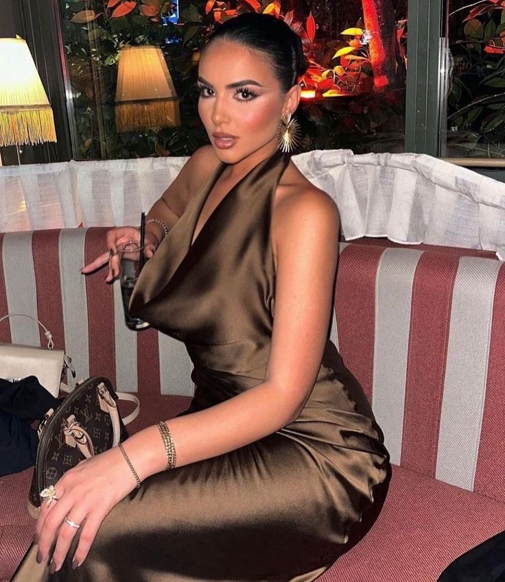 Silk Halter Neck Midi Dress — image 3 of 5