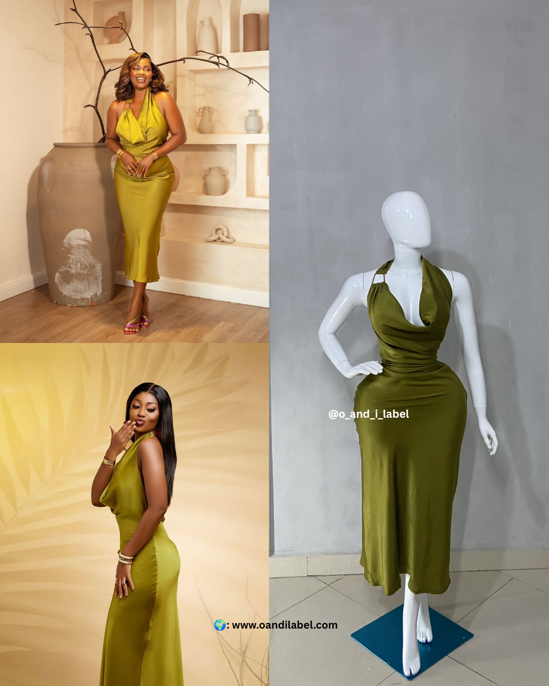 Textured Silk Midi Dress