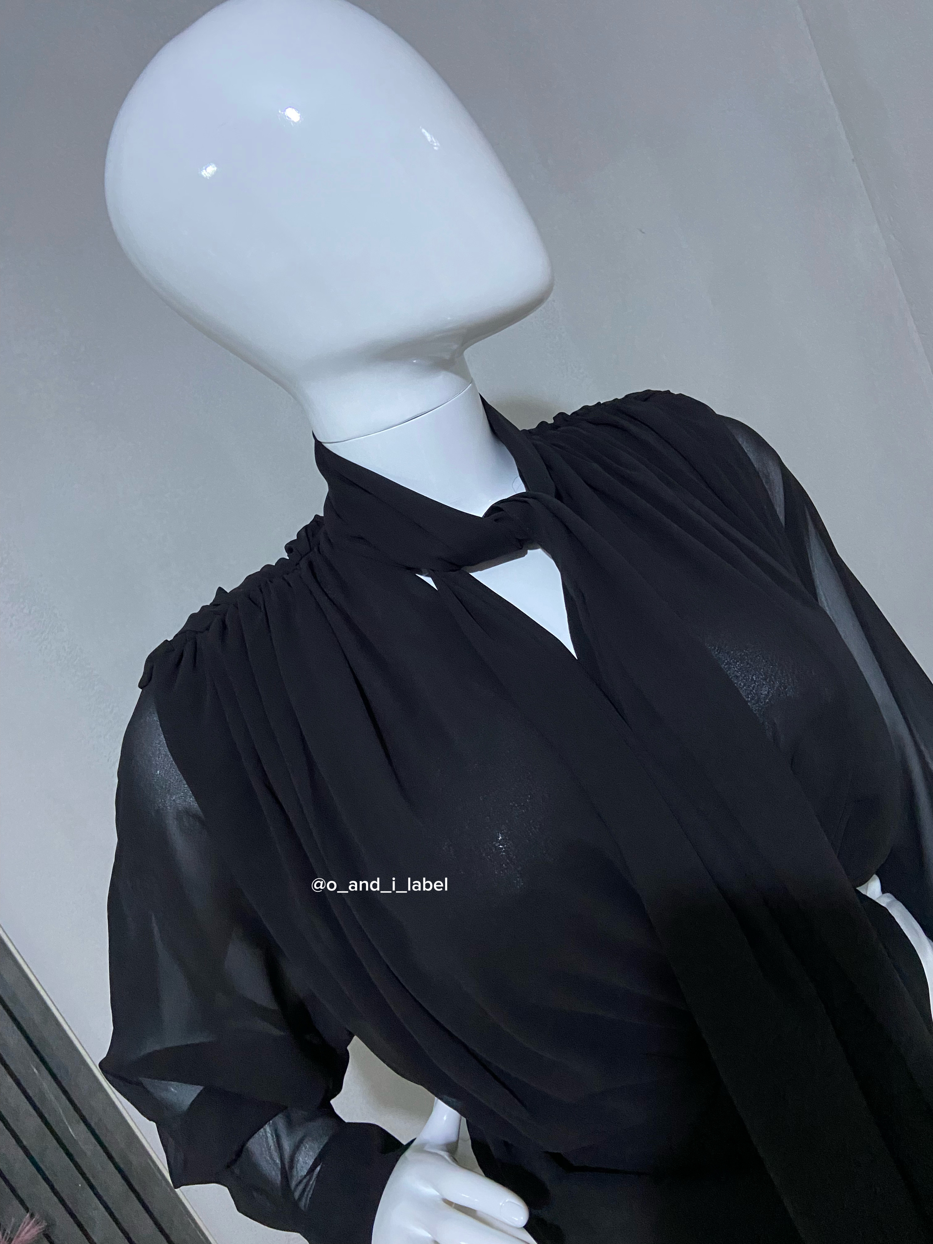 Elegant Draped Cowl-Neck Blouse — image 3 of 3