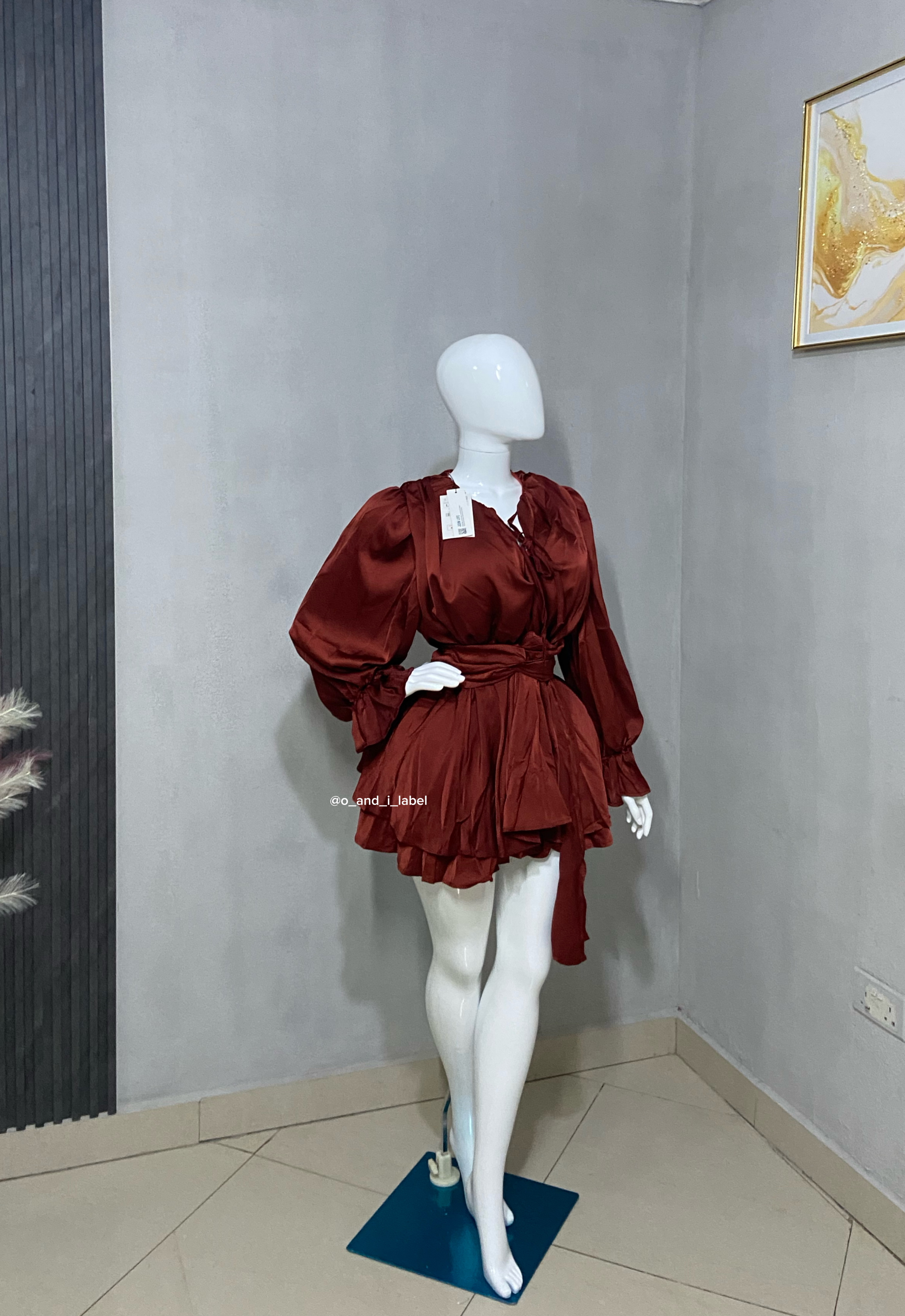 Flared Long Sleeve Dress — image 1 of 2