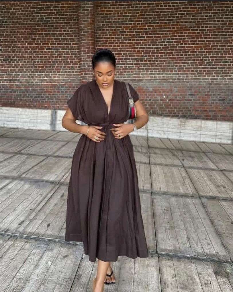 Snatched Midi Flare Dress — image 4 of 4