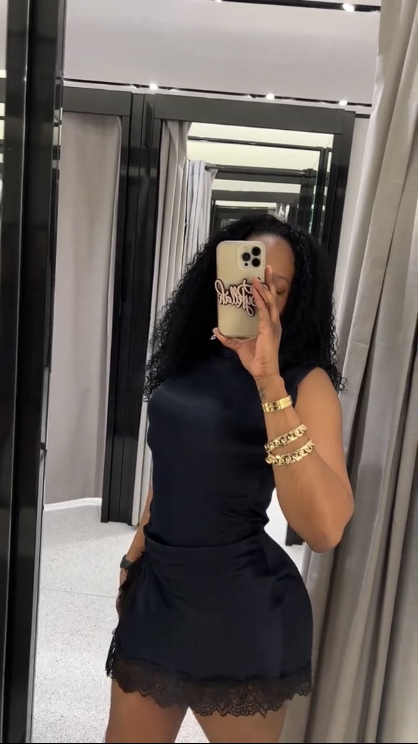 Sleeveless Silk Lace Mini Dress — image 2 of 4