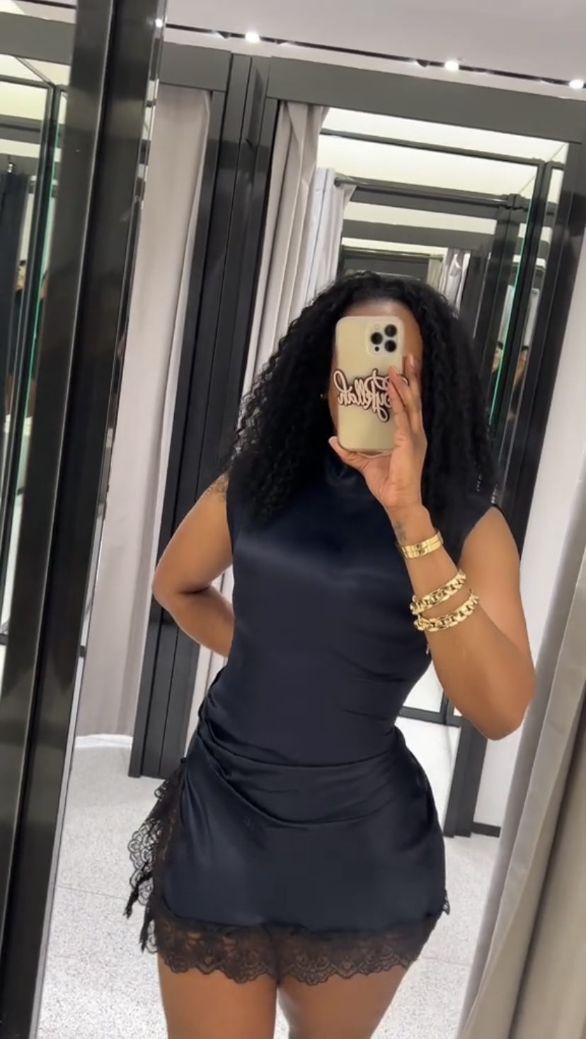 Sleeveless Silk Lace Mini Dress — image 3 of 4