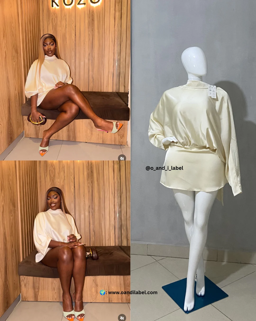 Long sleeve Chic Mini Silk Dress