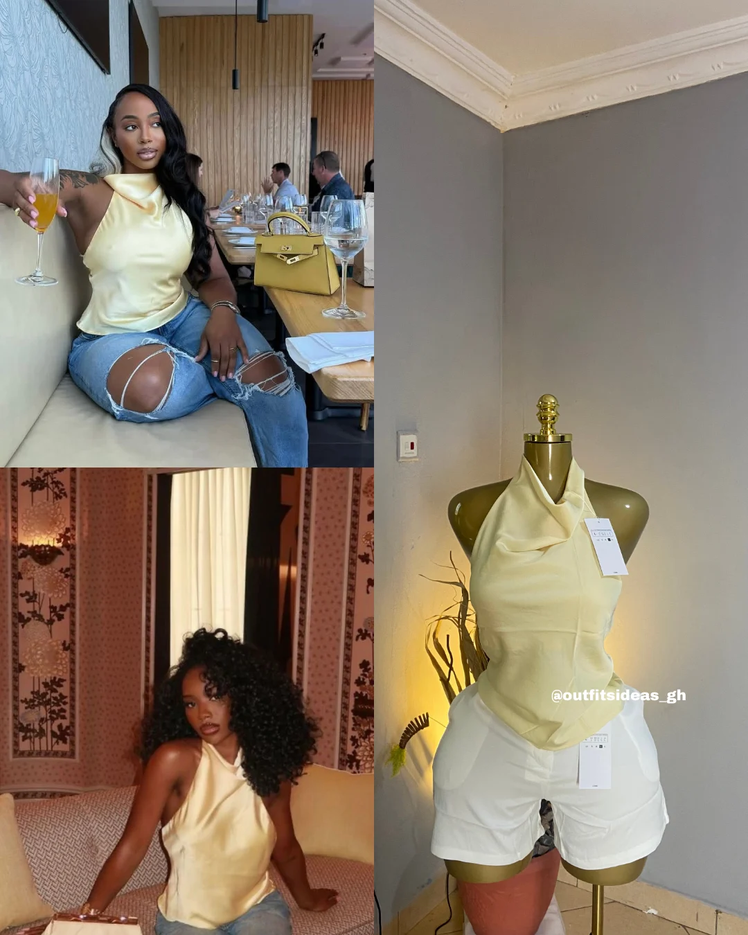 Silk Halter Neck Top