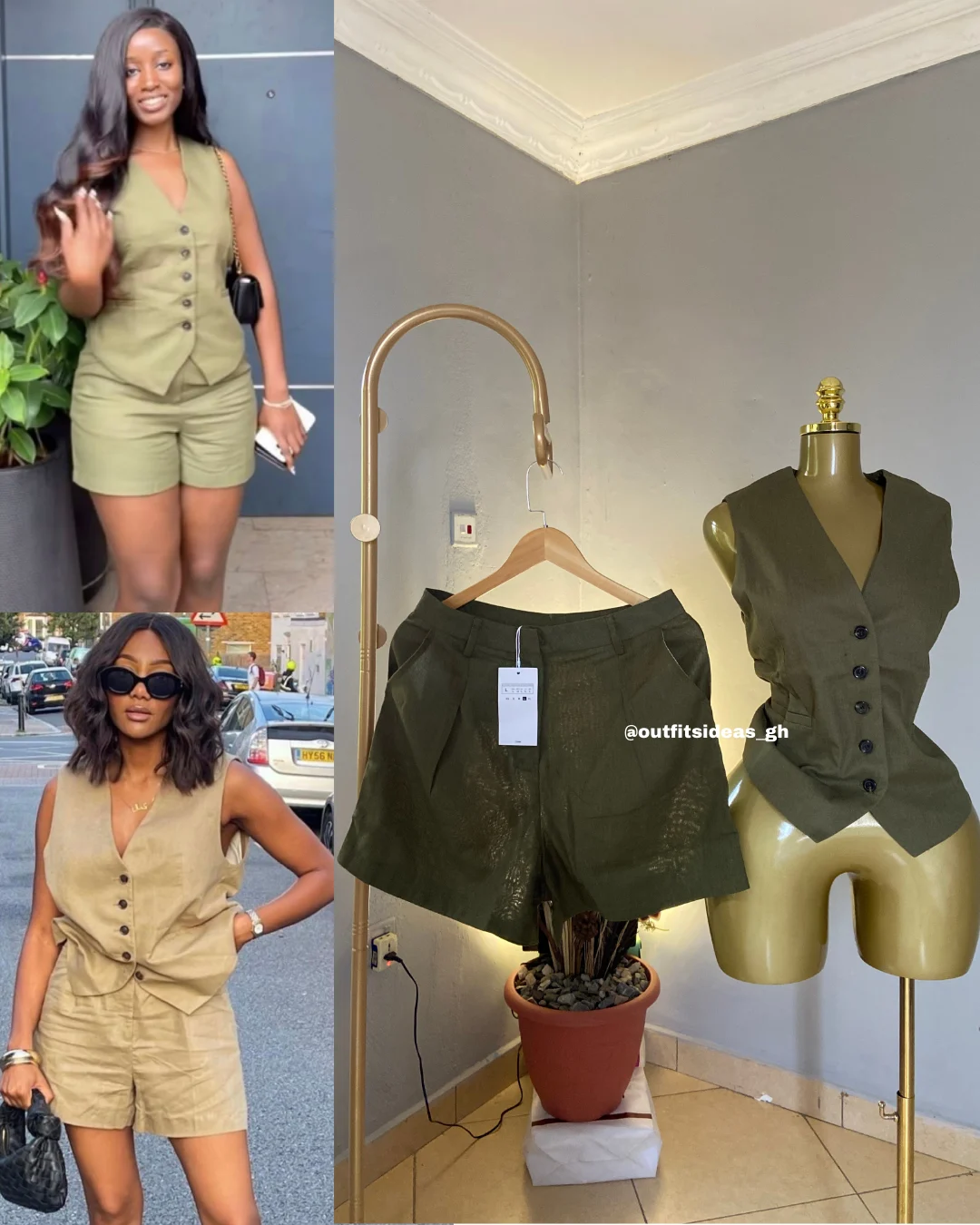 Linen Vest and Shorts
