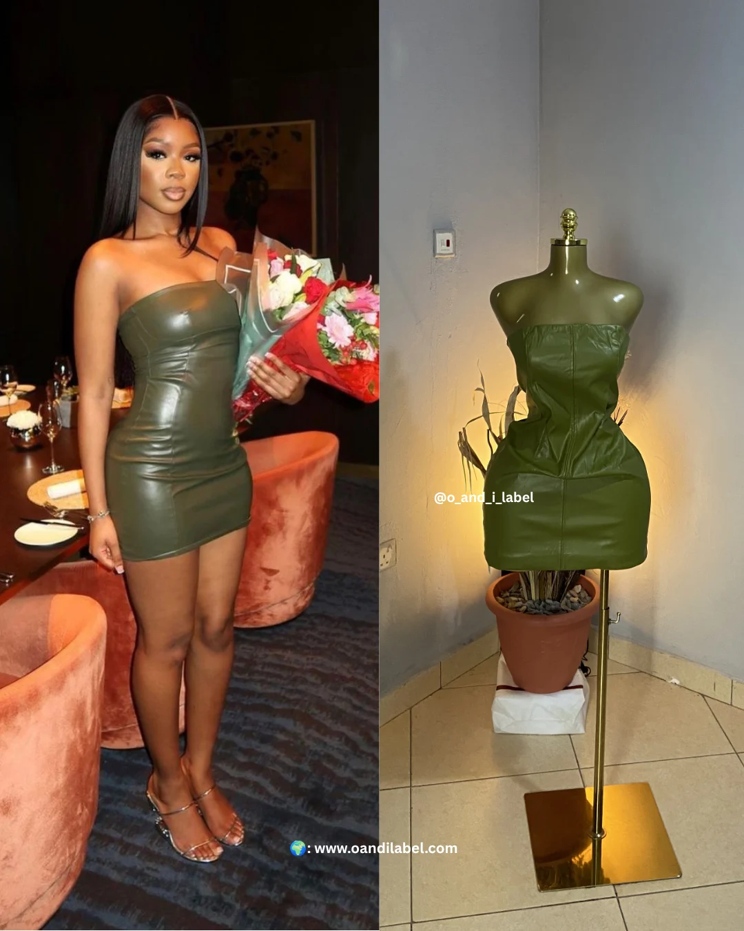Sleeveless Leather Dress
