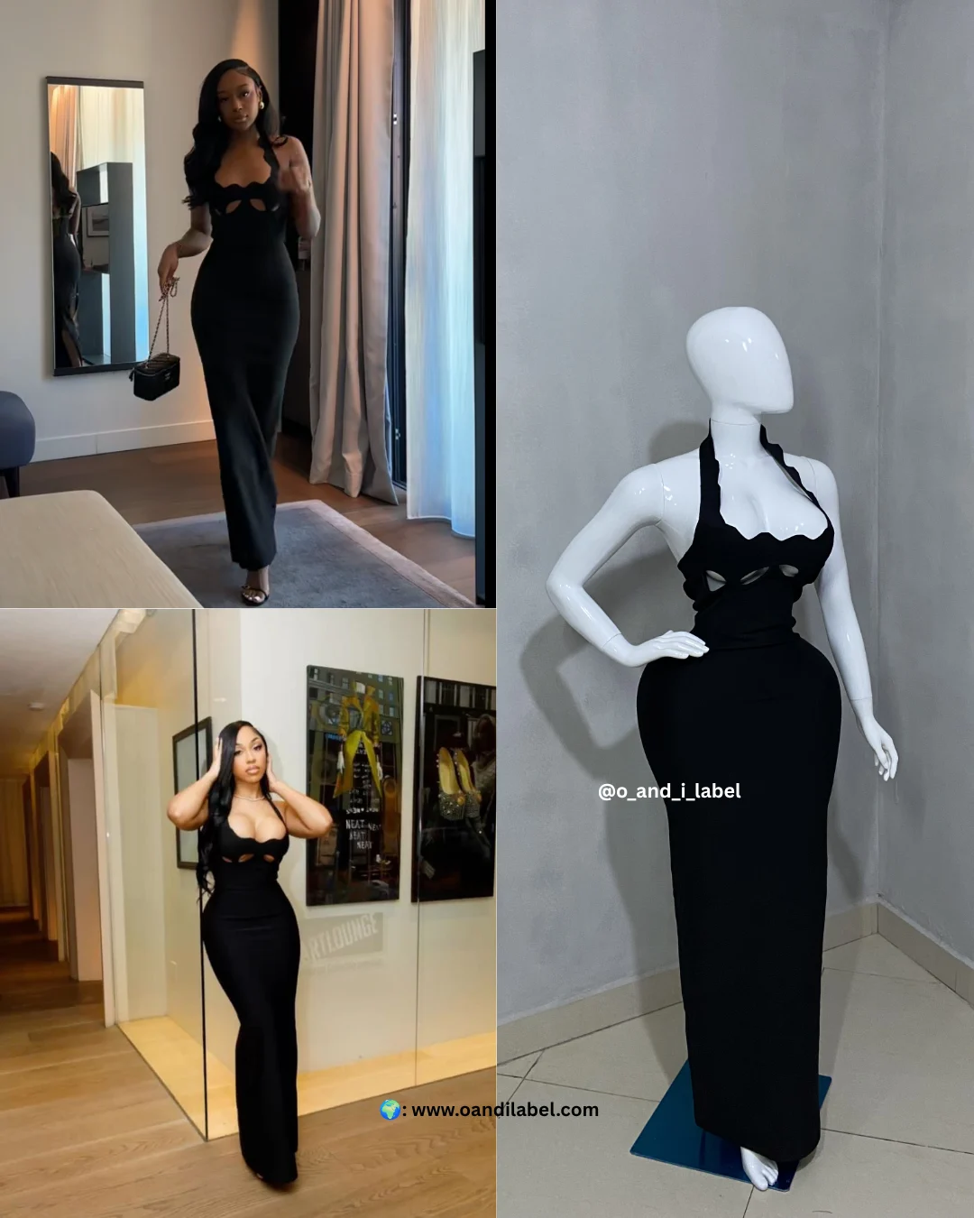 Elegant Long Fitted Bandage Dress