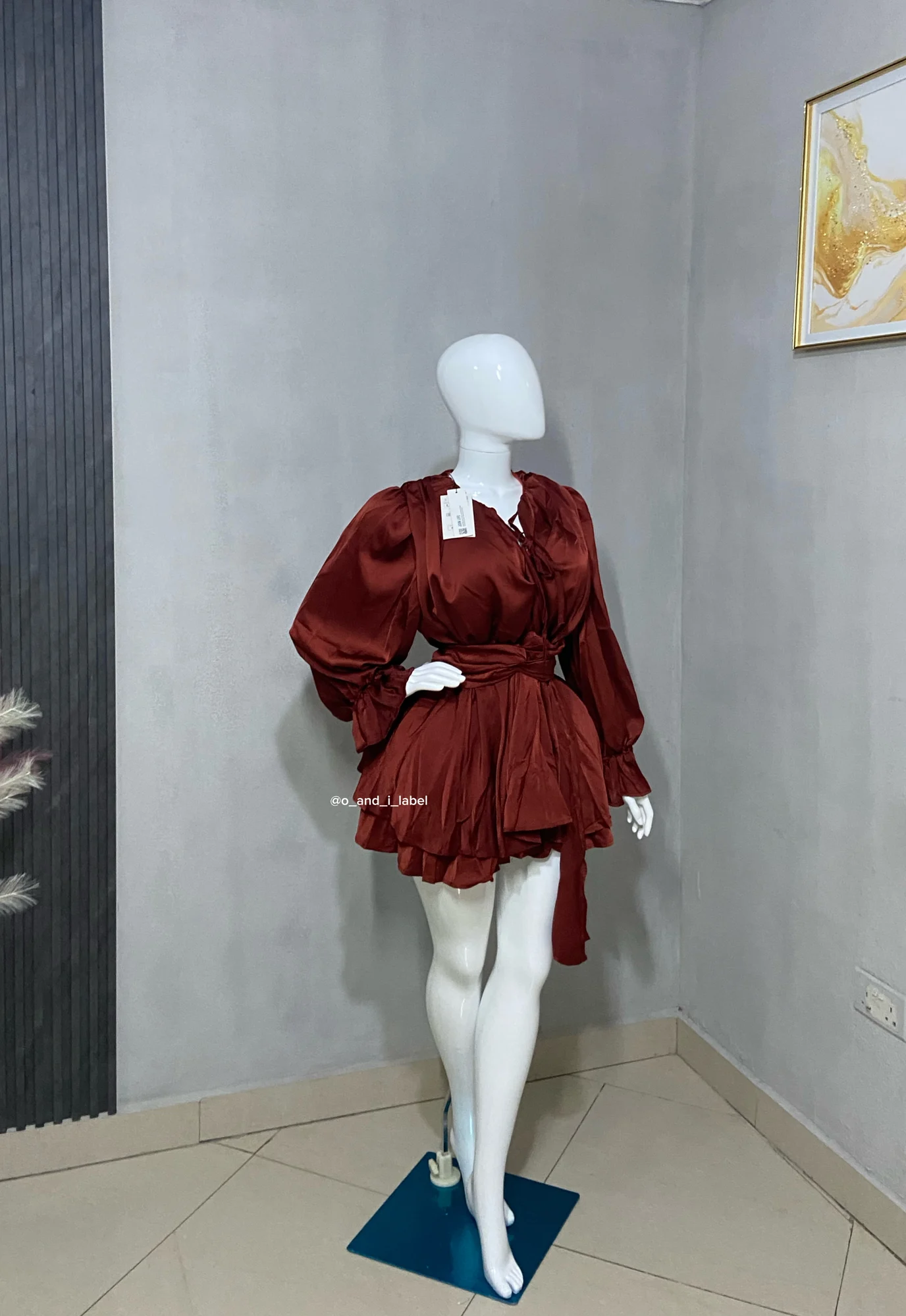 Flared Long Sleeve Dress
