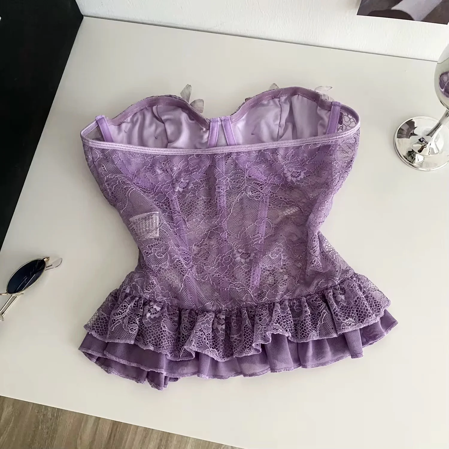 Lace Bustier Sleeveless Corset Top — image 2 of 2