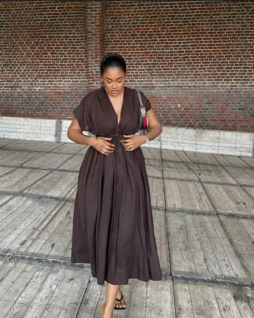 Snatched Midi Flare Dress — image 4 of 4