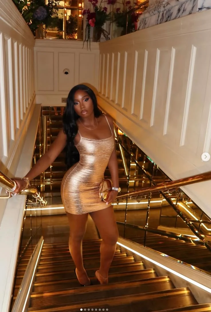 Golden Bandage Mini Dress — image 5 of 6