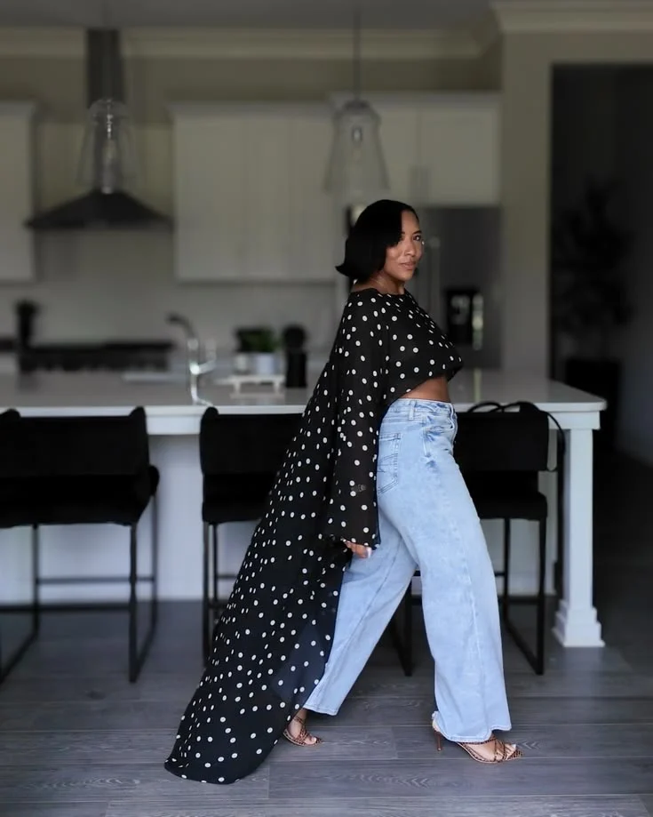 Polka Dot Cape Top — image 2 of 5