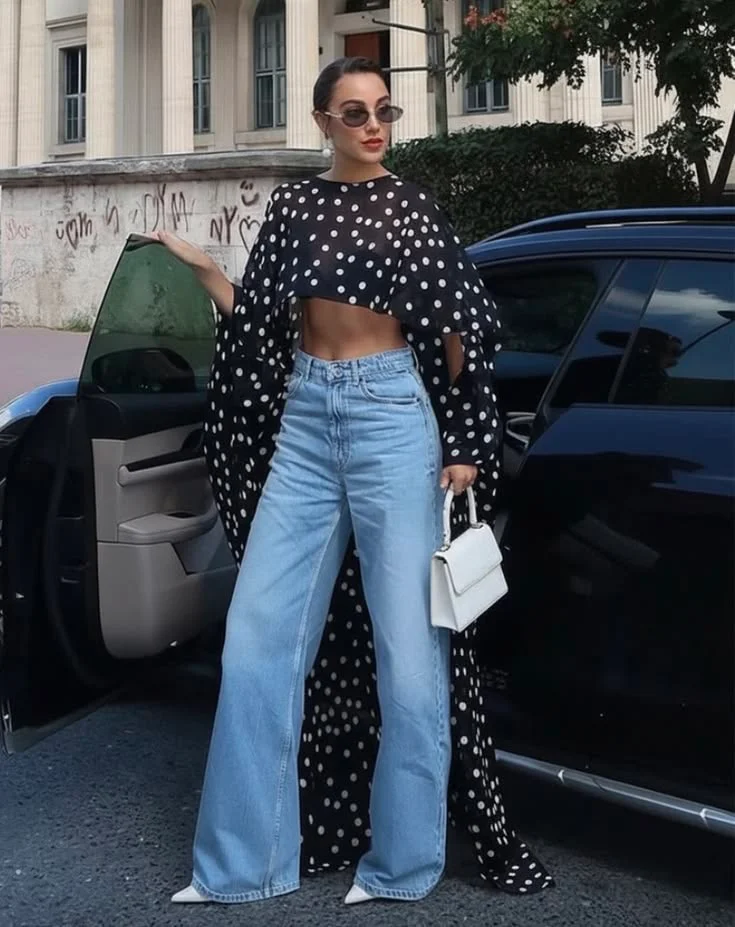 Polka Dot Cape Top — image 3 of 5