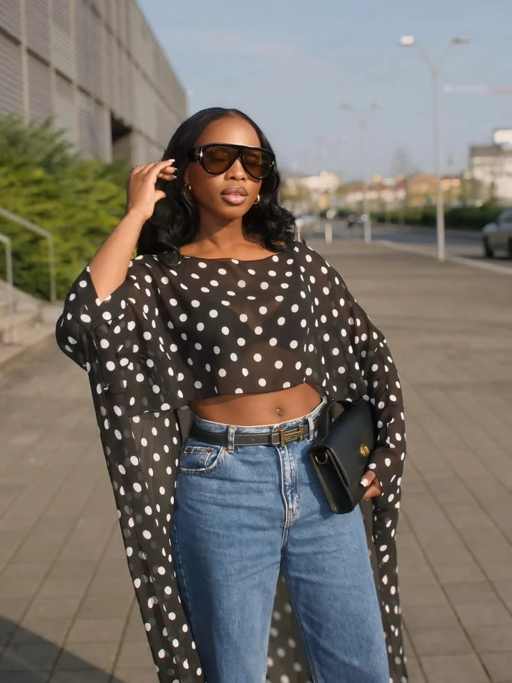 Polka Dot Cape Top — image 4 of 5